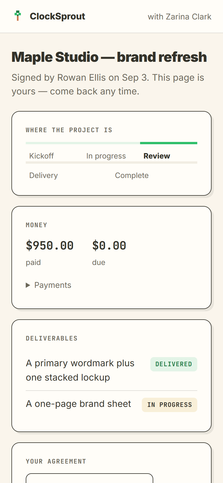 the project page
